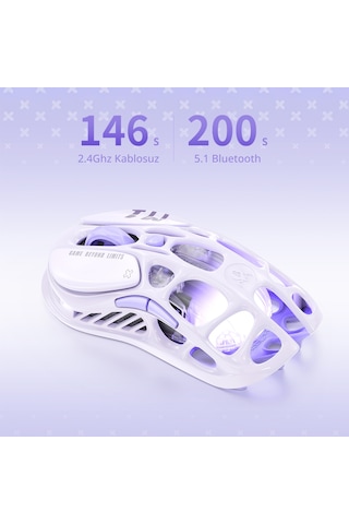 Gravastar Mercury M1 Pro Rgb 26.000 Dpı Optik Gaming Mouse, Kablosuz, Magnezyum Alaşımlı, Programlan M1 Pro