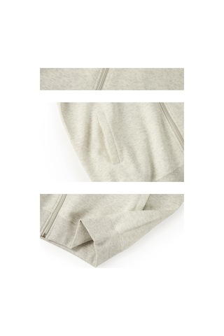 Sonbahar/kış Dik Yaka Hırka Fermuarlı Günlük Ceket Gri