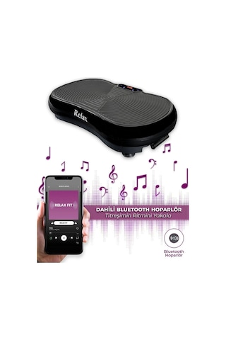 Relax Fit Titreşimli Egzersiz Fitness Aleti Slim 2d Vibration Plate Siyah