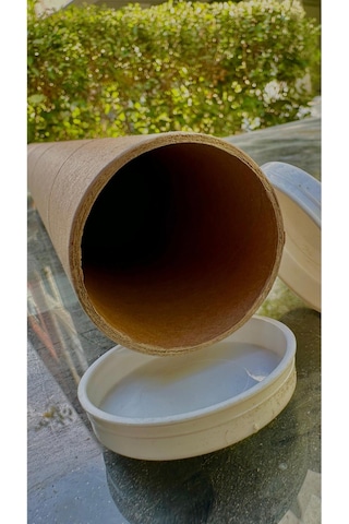 Postüp Kapaklı Silindir Kutu 5,5 X 65 Cm Karton Rulo Tüp Poster, Afiş, Harita Kutusu 1 Adet