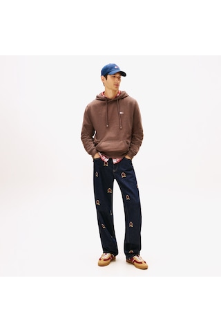 Tommy Hilfiger Jeans Regular Badge Erkek Kahverengi Sweatshirt Dm0dm22666