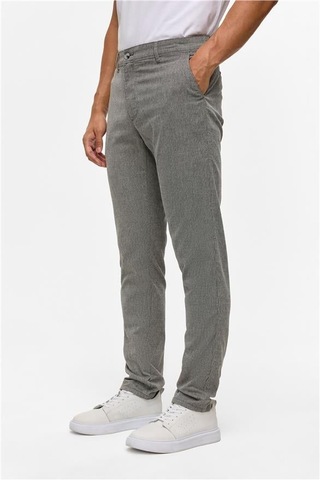 Siyah Slim Armürlü Pantolon Siyah