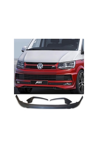 Vw Transporter T7 Abt 3 Parça Ön Ek Karlık Abs Plastik Mat Siyah 2016 2017 2018 2019 2020 2021 Karlık+bodykit+ek