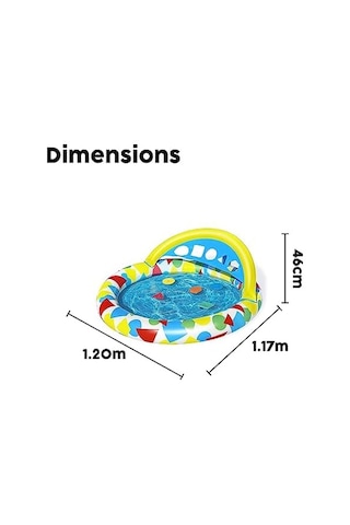 1.20m X 1.17m X 46cm Splash & Learn Çocuk Havuzu Açık Bej
