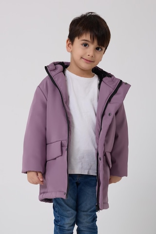 Freemen Erkek Çocuk Kürklü Su Ve Rüzgar Geçirmez Kapüşonlu 3 Kışlık Mont & Kaban & Parka Lila