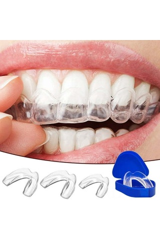 Hangfox Gece Gıcırdatma Koruması: 2 Boyut 4 Adet Hijyen Kutulu, Yiyecek Dereceli Materyal, Özel Uyum, Yeniden Kullanılabilir Diş Koruyucu