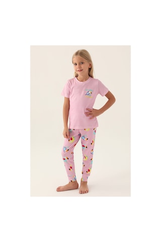 Rolypoly Jungle Mor Kız Çocuk Pijama Takımı Rose