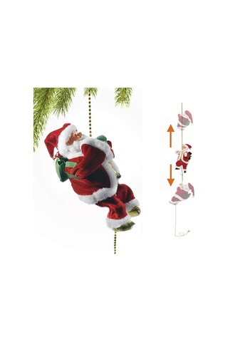 Tırmanma Boncuk Zinciri Noel Baba Kırmızı 20cm