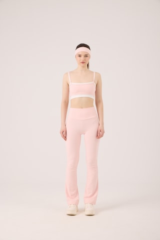 Holly Lolly Yüksek Bel Flare Fabiola Tayt Pantolon Pembe