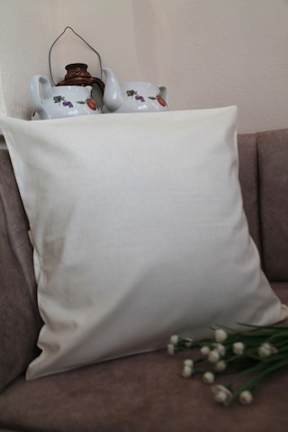 Krem Premium %100 Pamuklu Fermuarsız Kırlent Kılıfı 43x43cm