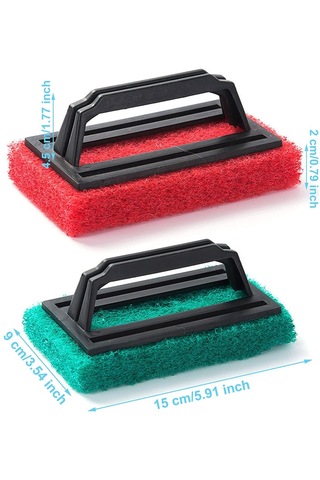 Cc Ggball Esinti 6 Parça Sünger Fırça Su Hattı Havuz Temizleme Fırçası Yüzme Havuzu Sünger Fırçası Plastik Havuz Fırçası Saplı Havuz Fırçası