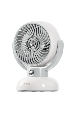 Everest 1200mah 3 Hız Kademe Led Işıklı Retro Masaüstü Usb Fan