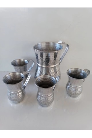 Aluminyum Sürahi Ve Bardak.