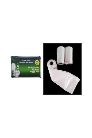 Büro Ev Evcil Hayvanı İçin 20adet Klozete Atılabilir Özellikli Kaka Poşeti Seti