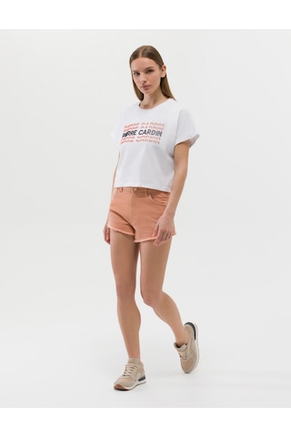 Pierre Cardin Kadın Bisküvi Jean Şort 50262766-vr233 Camel