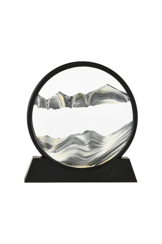 Qingmipy 7 İnç Plastik Tabanlı Mavi Kumu 3d Dinamik Sanat Kum Saati Ev Dekorasyonu Hediyelik Özel Günler