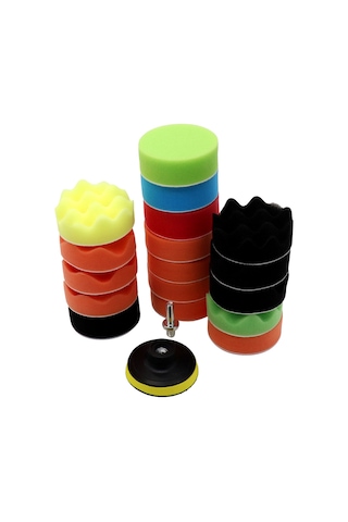 Vkemall 19 Parça Araba Cila Sprey Seti - Yumuşak Pamuk Diskler, Fırçalar Ve Bağlayıcı Taban İle Cila, Wax Ve Parlaklık İşlemleri İçin Dıy Uyumlu