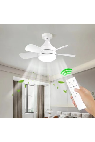 Kumandalı 3 Hız Kademeli E27 Duy 2000 Lümen 3 Renk Işıklı Ledli Tavan Fan Vantilatör