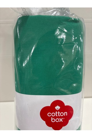 Cotton Box Koyu Yeşil Çift Kişilik Lastikli Çarşaf Seti 160x200+30 Çok Renkli