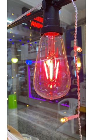 4 W Kırmızı Işık 4 Flamanlı Rustik E27 Duy Led Ampül Renkli 1 Adet