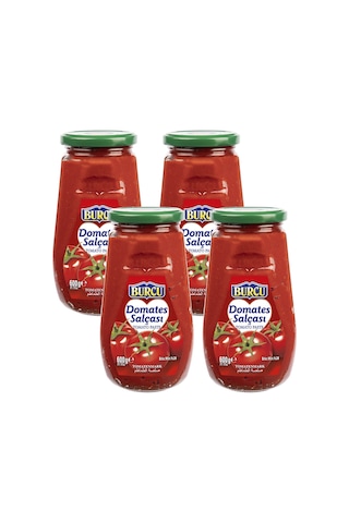Burcu Domates Salçası 600 Gr Cam 4 Lü