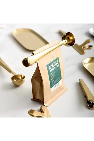 Honmex Altın Renkli Paslanmaz Çelik Kahve Kaşığı Ve Tutucu Seti - Konforlu Kullanim, Estetik Depolama Altın