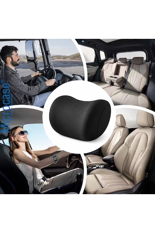 Microcase Ortopedik Memory Foam Nefes Alabilen Kumaş Oto Koltuk Kafa Destek Minderi Al5522