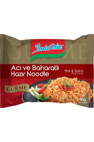 Indomie Noodle Gurme 80 Gr Soya Soslu & Acı Ve Baharatlı 10 Lu Karma Paket