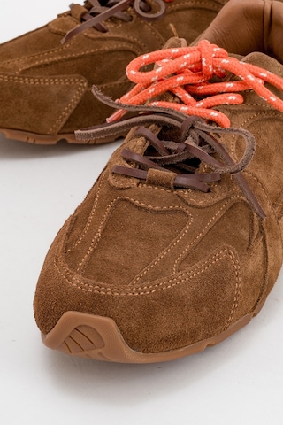 Luvishoes Luvi Shoes Serena Taba Süet Hakiki Deri Kadın Spor Ayakkabı Taba