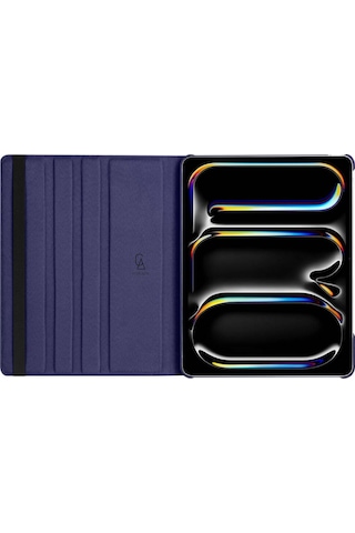 Apple Uyumlu iPad Pro 13 Inç 2024 M4 A2925-a2926 Dönebilen Tablet Kılıfı + Ekran Koruyucu + Tablet Kalem