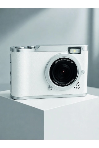 Beyaz 4k Video Kayıtlı 48 Mp Dijital Fotoğraf Makinesi Otomatik Odaklama Çok Renkli