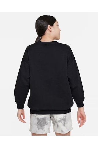 Nike Fd2923-010 Sportswear Club Fleece Büyük Çocuk Bol Kesimli Sweatshirt - Siyah