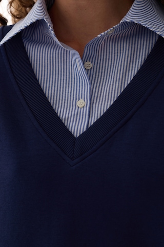 Penti Lacivert Gömlek Katmanlı Polo Yaka Sweatshirt