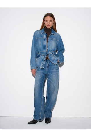 Dilvin 72070 %100 Pamuk Baggy Jean-mavi Mavi