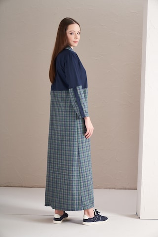 Blok Elbise Yeşil Laci Laci Yeşil Lacivert - Yeşil