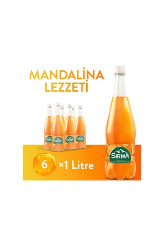 Sırma C Vitaminli Mandalina Aromalı Doğal Maden Suyu 1 Lt X 6 Adet
