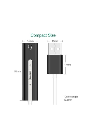 7.1 Usb Harici Stereo Ses Kartı 3.5mm Çevirici Dönüştürücü Ses Kartı 5072