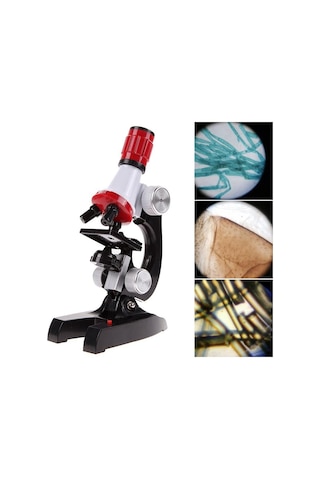 Triline Eğitici Çocuk Mikroskop Kiti Zoom Led Işıklı 100x 400x 10