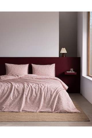 Eleonore Tek Kişilik Pamuklu Baskılı Çarşaflı Nevresim Takımı - Pudra 8684427333464 Çok Renkli