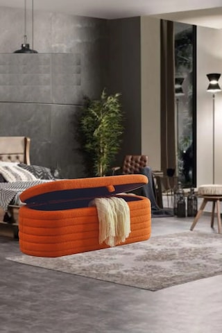 Most Hallow Kapitoneli Sandıklı Bench 08 Tarçın Bukle Kumaş Evin