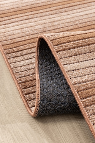 Koza Halı Stripe Terra Kilim Kaymaz Taban Salon Oturma Odası Antre Halısı 3 Terra