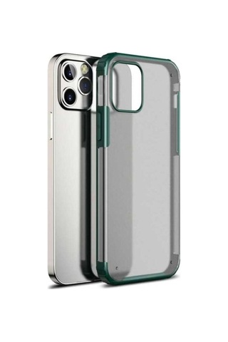 Apple Uyumlu iPhone 12 Pro Max Kılıf Zore Volks Kapak Koyu Yeşil