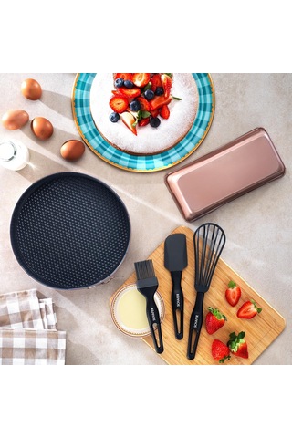 Kek Kalıbı+pasta Seti 5 Parça-rosegold Beyaz