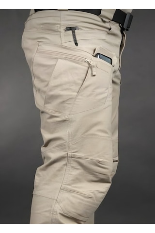 Tactical Outdoor Çok Cepli Pantolon Ripstop Yırtılmaz Kumaş Bej