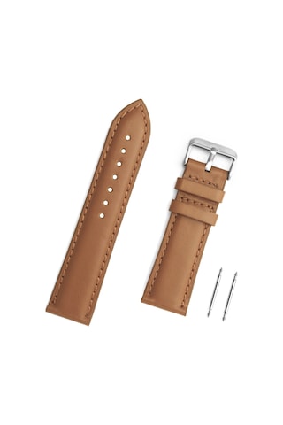 24mm Açık Kahverengi Taba Hakiki Deri Saat Kordonu Kayış Chr1134