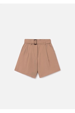 Kız Çocuk Kemerli Şort Camel 7217 Camel