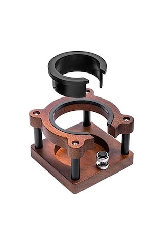 Novahub Ahşap Kahve Presleme İstasyonu - 51-58mm Uyumlu, Ayarlanabilir, Kaymaz Tabanlı Ahşap Model, Diğer
