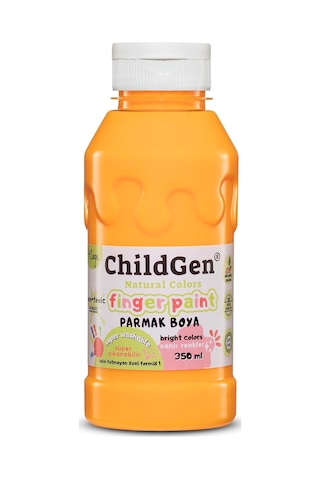 Yıkanabilir Parmak Boya 350 Ml Şişe - Turuncu