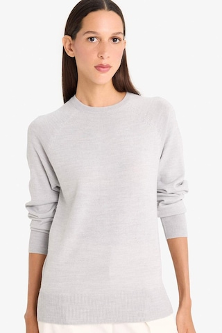 Defacto Relax Fit Bisiklet Yaka Basic Düz Triko Kazak I6913az25wngr456 Gri