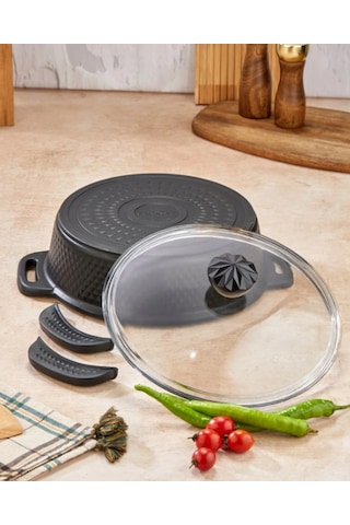 Cooker Kristal 20 Cm Derin Tencere Siyah Ckr3275